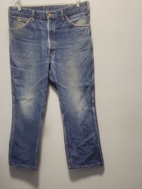 Relaxed Fit Men's Washed Denim Jeans - Blue